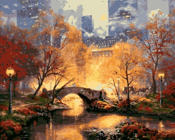 Картина по номерам Самотній парк bk_1309 40x50 см BookOpt 