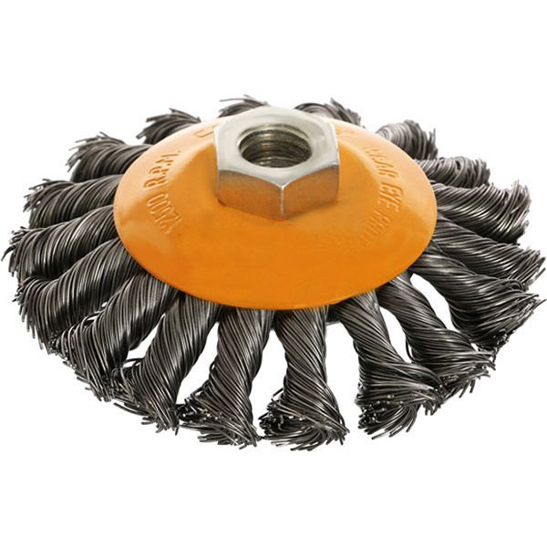 Щетка конусная 125 мм M14 Compass плетеная проволока
