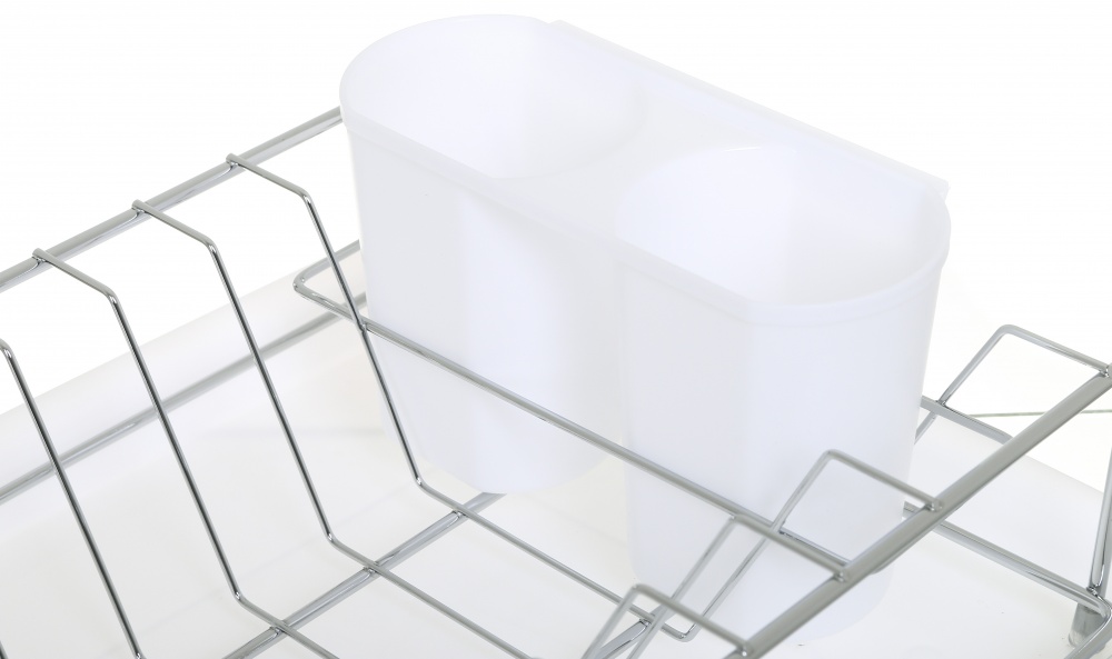 Сушарка для посуду Flamberg 380x250x110 мм настільна однорівнева з піддоном