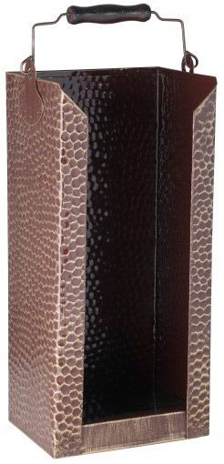 Ведро для брикетов антикварная латунь 20x15x40 см 333065