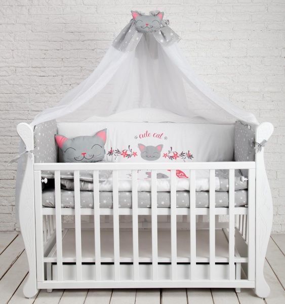 Комплект постільної білизни ДС Україна від 0-3 років БК-021 сірий 