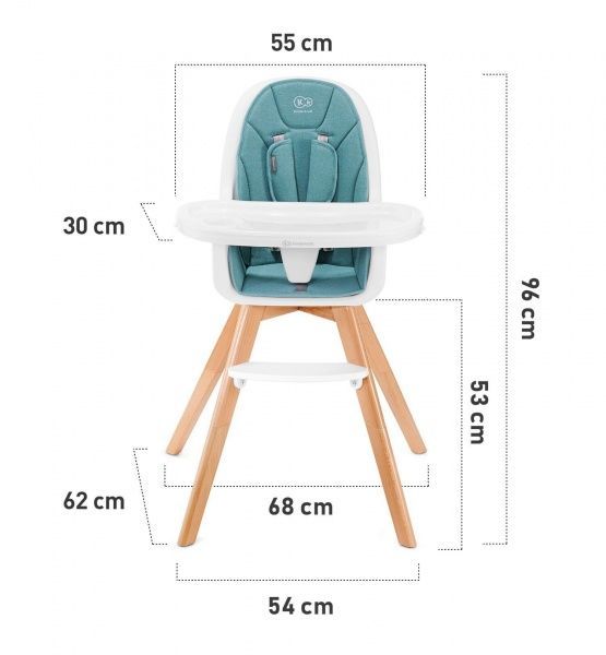 Стульчик для кормления Kinderkraft Tixi Turquoise (KKKTIXITRQ0000)