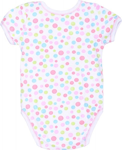 Боди для девочки Фламинго 48 159-127 р.68 белый с рисунком 