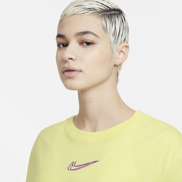 Футболка Nike W NSW CROP TEE PRNT DJ4125-712 р. S жовтий