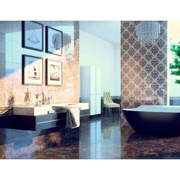 Бордюр Golden Tile Lorenzo Intarsia бежевий 300x60 мм