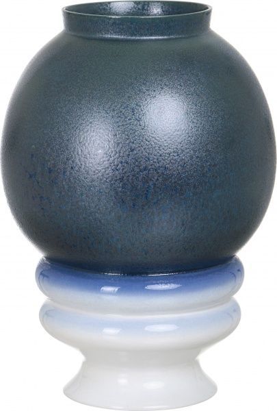 Ваза стеклянная сине-белым Viseu 32х46 см Bernardo