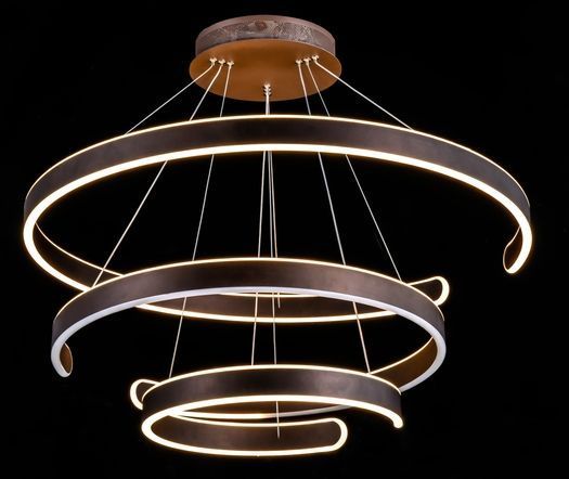 Люстра светодиодная Геотон GTN-652/3Р 3x150 Вт коричневый 