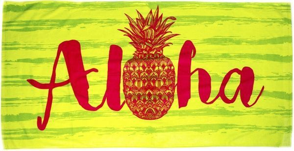 Полотенце Алоха красный ананас 75x150 см 