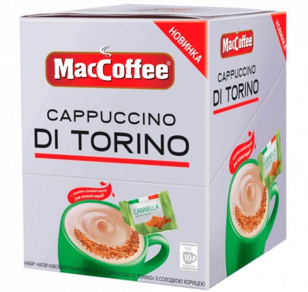 Кофе растворимый MacCoffee Cappuccino di Torino с корицей 25 г 