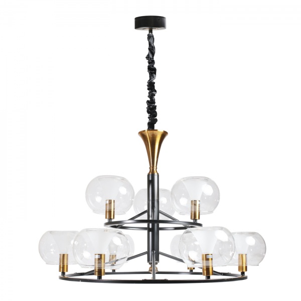 Люстра підвісна Светкомплект Candel L 750-9 9x25 Вт G9 прозорий/чорний 