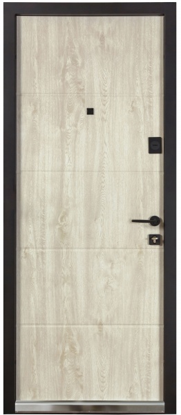 Двері вхідні Revolut Doors В-82 (квадро) Гладка 191 венге темний / дуб полярний 2050x850 мм праві