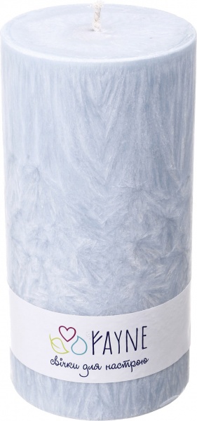 Свічка Циліндр пальмова блакитна 10х20 см ТМ FAYNE