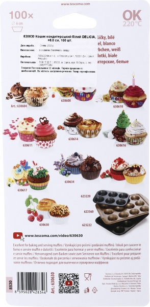 Форма для выпекания DELICIA d6 см 100 шт 630630 Tescoma