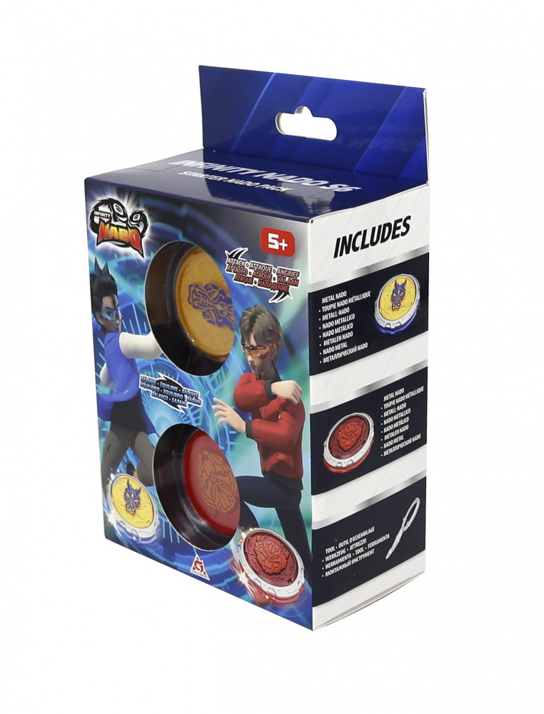 Игровой набор Infinity Nado VI Starter Nado Pack Fury Wave Dragon, Blazing War Bear Яростный Дракон и Пылающий Боевой Медведь EU654196