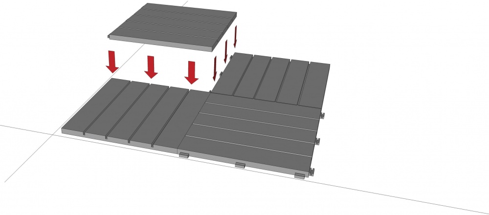 Модульне покриття MultyHome Natural Stone Графіт 30x30 cм