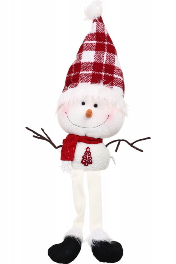 Декорация новогодняя Снеговик что сидит в ассортименте LF2224027AB 68 см