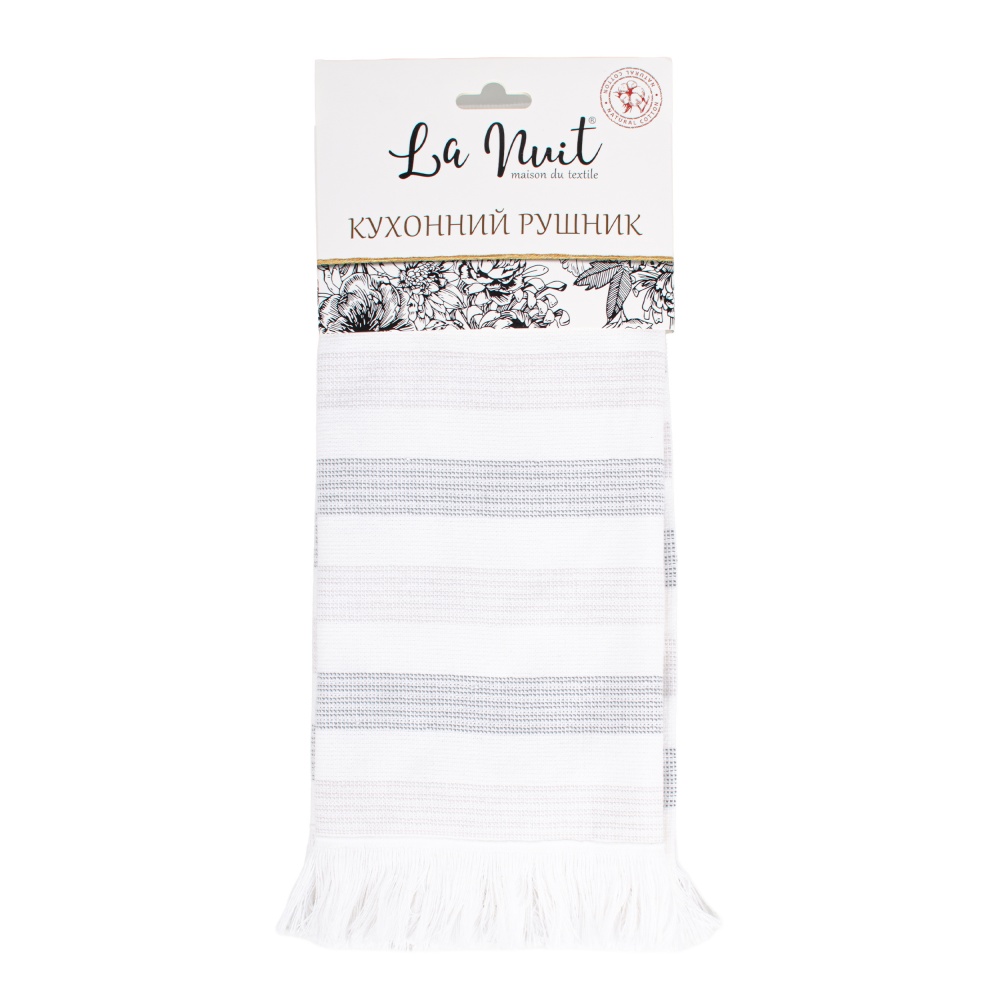 Рушник махровий Смужка 40x60 см синьо-сірий BILTEX