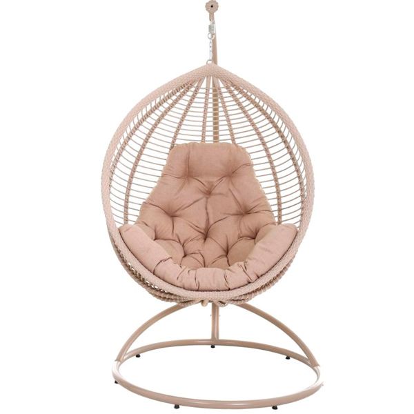 Кресло-кокон Indigo с подушкой бежевый