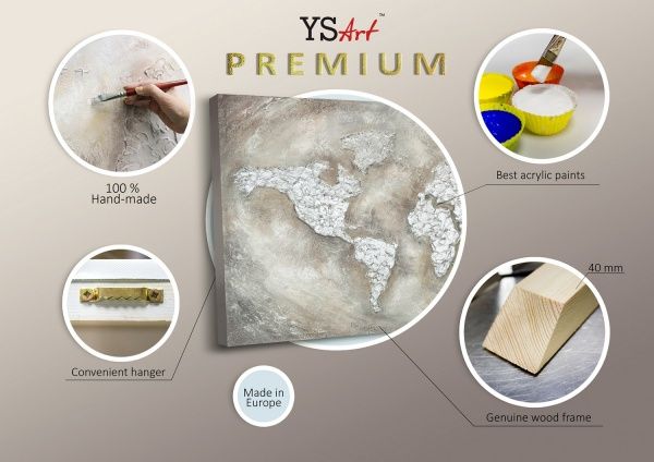 Картина Серебрянная карта 80x120 см Юрис Проф Арт 