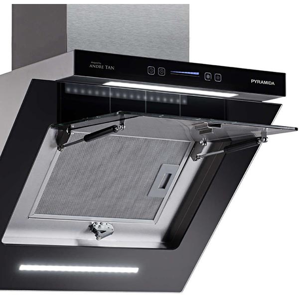 Витяжка Pyramida HEF 37 AT/R black 60 см