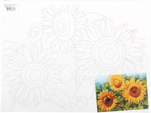 Холст на картоне с контуром Натюрморт №15 Rosa Talent 