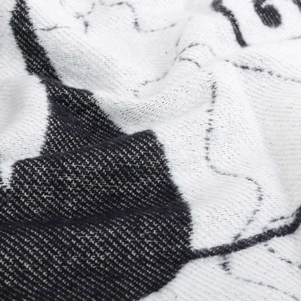 Плед дизайн 9/1 140x200 см черный с белым Ярослав 