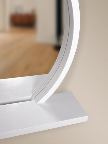 Зеркало с полкой Luxury Wood Sunset ясень снежно-белый D700 мм 