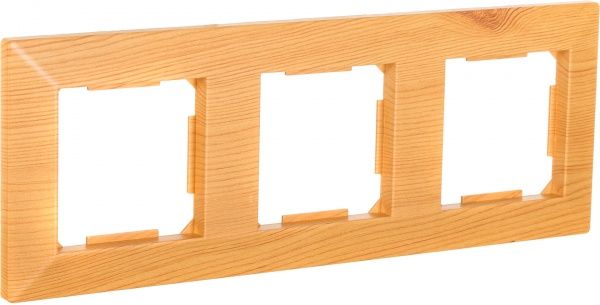Рамка тримісна HausMark Alta горизонтальна бамбук SNG-FRP.SQ20G3-3/Bamboo