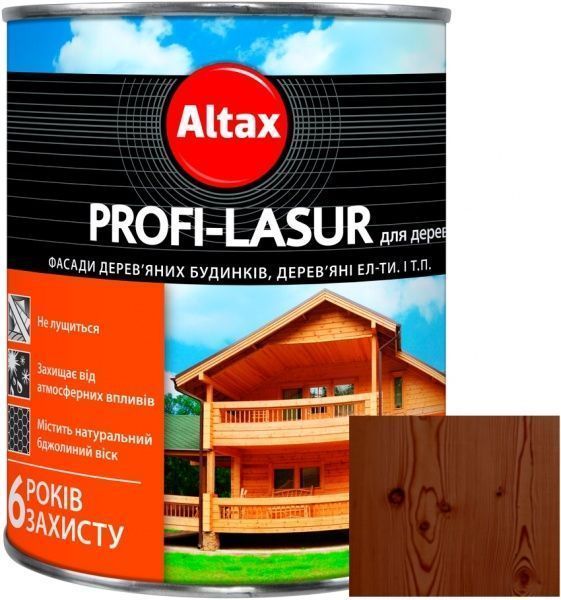 Лазурь Altax Profi-Lasur палисандр бронз шелковистый мат 0,75 л