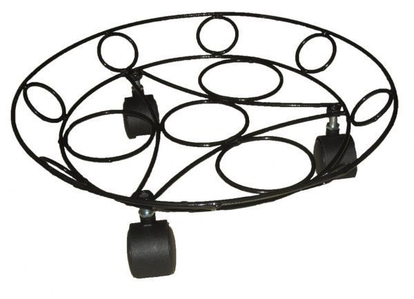 Подставка для цветов на колесиках Liliya 4 см черный 