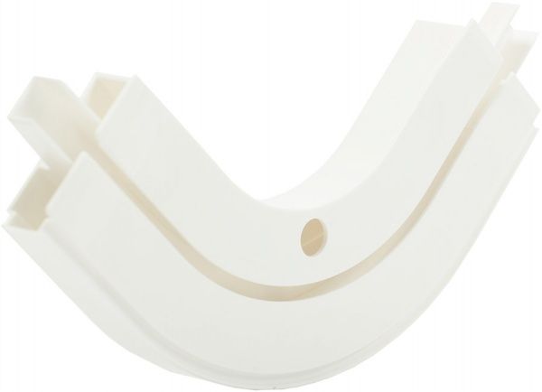 Поворот зовнійній Gardinia одинарний набірний білий 