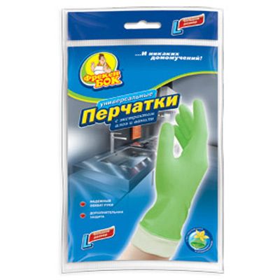 Перчатки резиновые с экстрактом Алоэ + Ваниль S