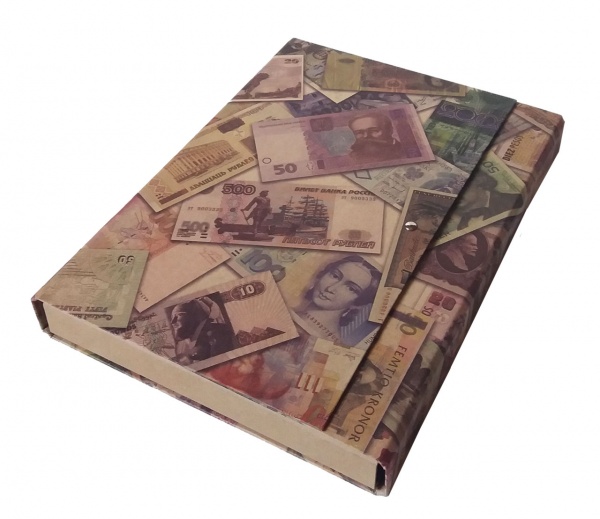 Папка-короб на липучці Академія А4 40 мм асорті iTEM