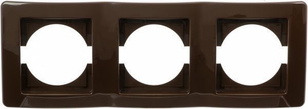 Рамка трехместная TEM Ekonomik OE30CB горизонтальная шоколадный 4326124