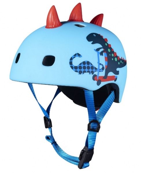 Шолом захисний Micro Mobillity Systems Micro PC 3D scootersaurus AC2095BX р. M блакитний