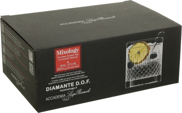 Набір склянок для віскі Diamante PM1058 380 мл 6 шт. Luigi Bormioli 