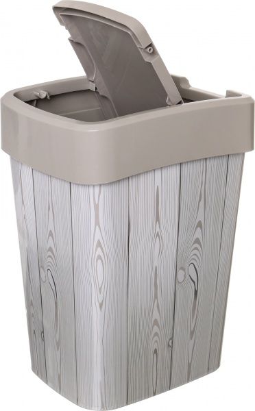 Відро для сміття Алеана Євро 18 л кремовий/дерево світле 121067