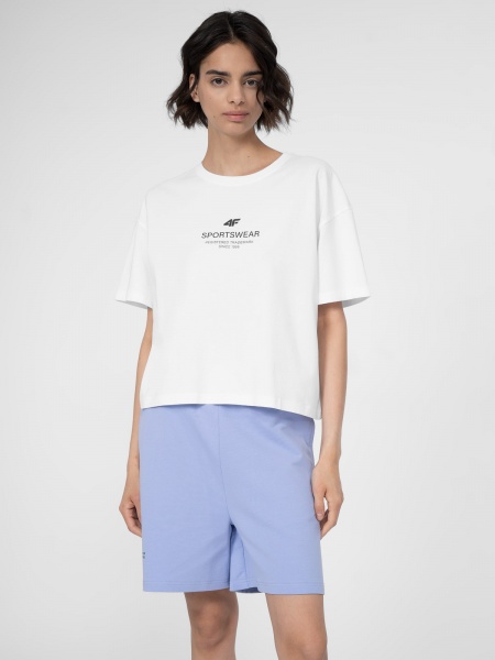 Футболка 4F TSHIRT F338 4FSS23TTSHF338-10S р.M білий