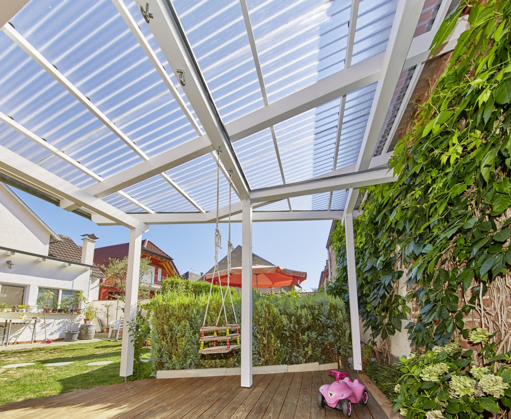 Гофрированный монолитный поликарбонат TOMO Plex 1,1x1045x2000 мм волна текстурированный прозрачный