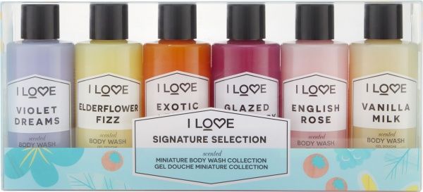 Косметичний набір I love Гелі для душу 6x100 мл