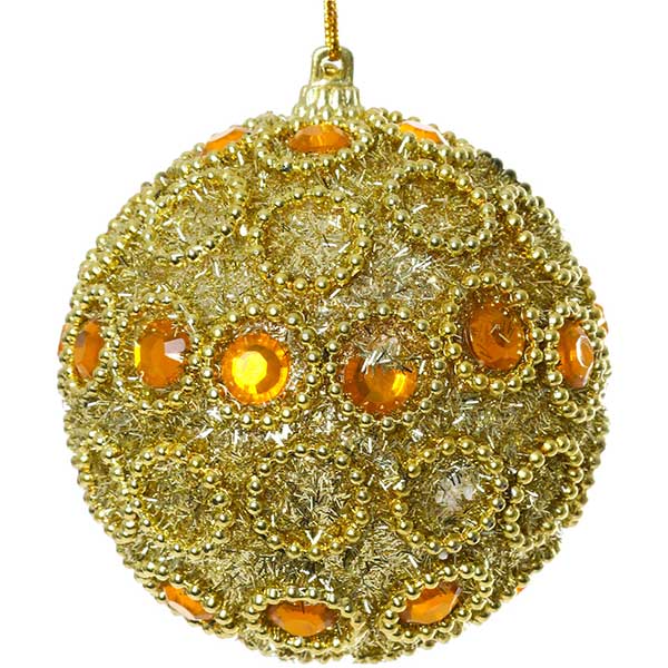 Шарик новогодний Кольца SDA93980G 80 мм