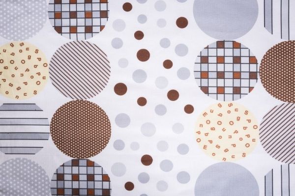 Комплект постільної білизни Тетріс 1,5 біло-блакитнийкоричневий Rigel 