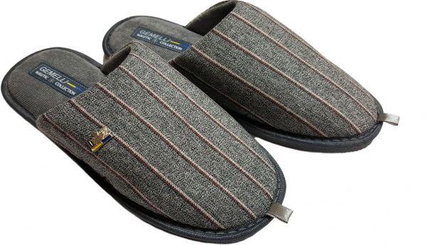 Капці домашні Gemelli Френд р. 41 сірий у смужку 