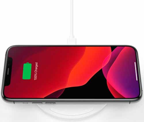 Беспроводное зарядное устройство Belkin Pad Wireless Charging Qi, 10W, no PSU, white