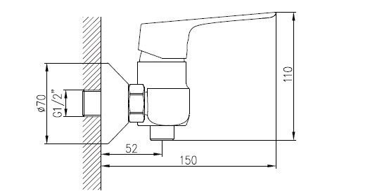 Смеситель для душа Koller Pool Kvadro Start KS0400