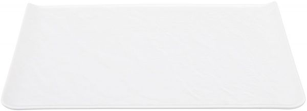 Блюдо сервірувальне прямокутне Lavastone White Surf 33,5х20,5 см 