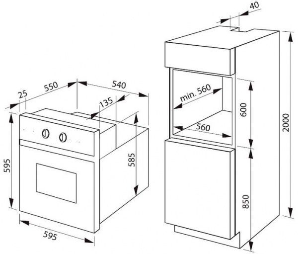 Духова шафа Hansa BOES 68102