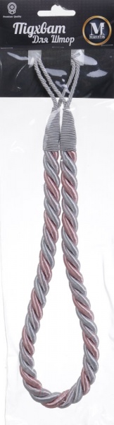 Підхват для штор 2018-54-K-122 рожевий/сірий Majestic