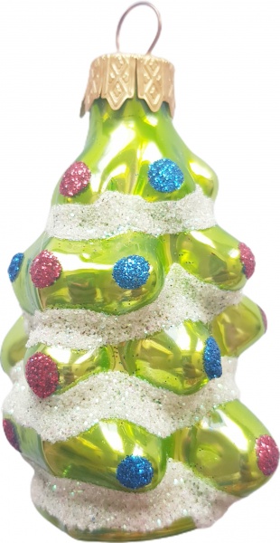 Ялинкова іграшка Ялинка салатова F37 7,5 см F37 75mm