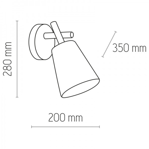 Бра TK Lighting VAIO 1PL-573 1x15 Вт E27 дерево світле 